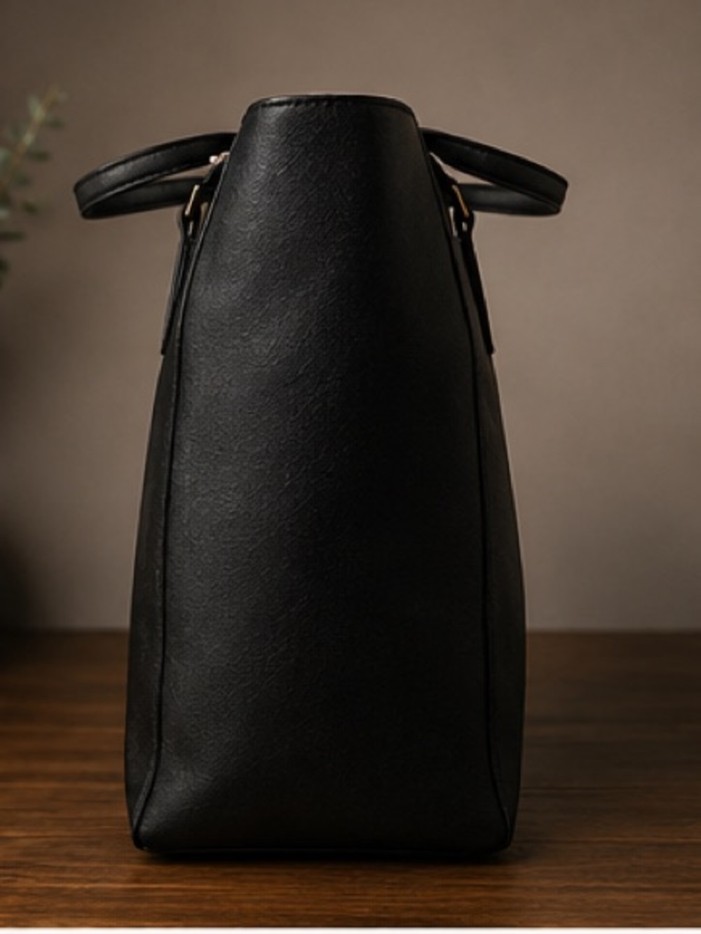 kate spade Black Leather Tote with Gold Accents - Picture 4 of 8